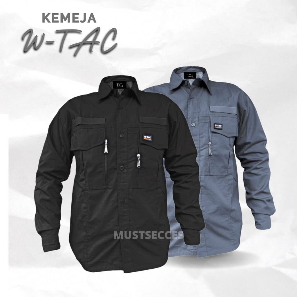 Jual Kemeja Tactical W TAC Tangan Panjang Baju Tactical Lapangan Pdl