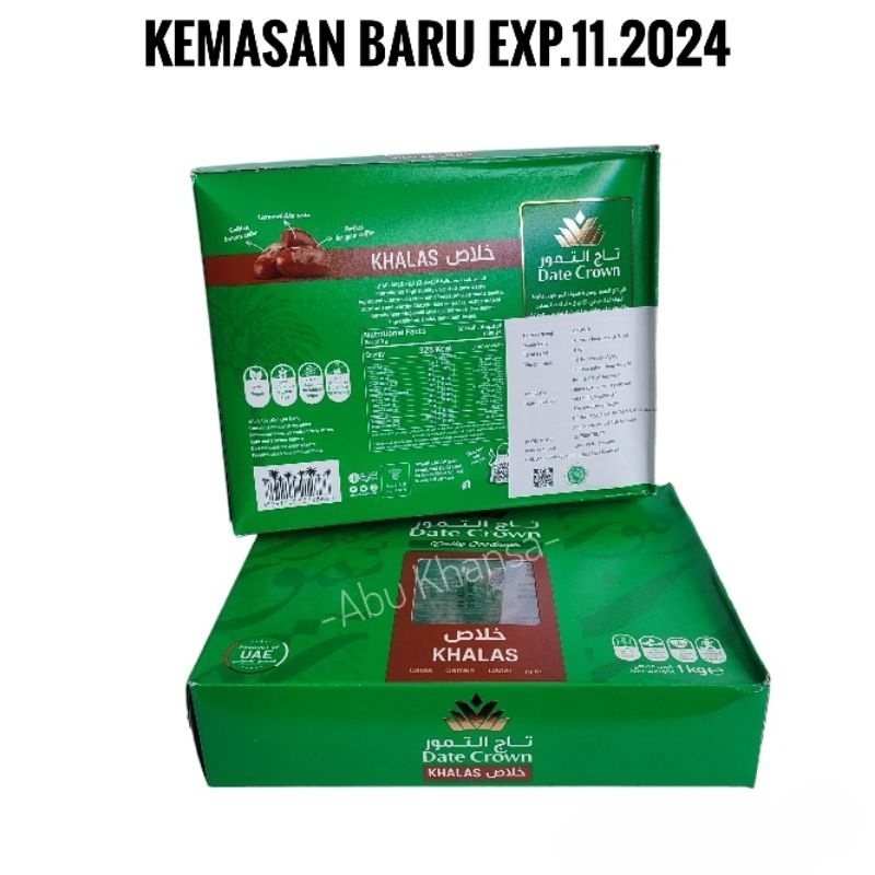 Jual Kurma Date Crown Khalas Lunak Dan Manis Rasannya Isi 1 Kg Kemasan