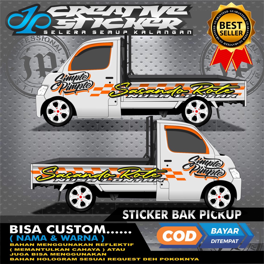 Jual STICKER CUTTING BAK SAMPING PICKUP L300 GRANMAX TRAGA CARRY DLL