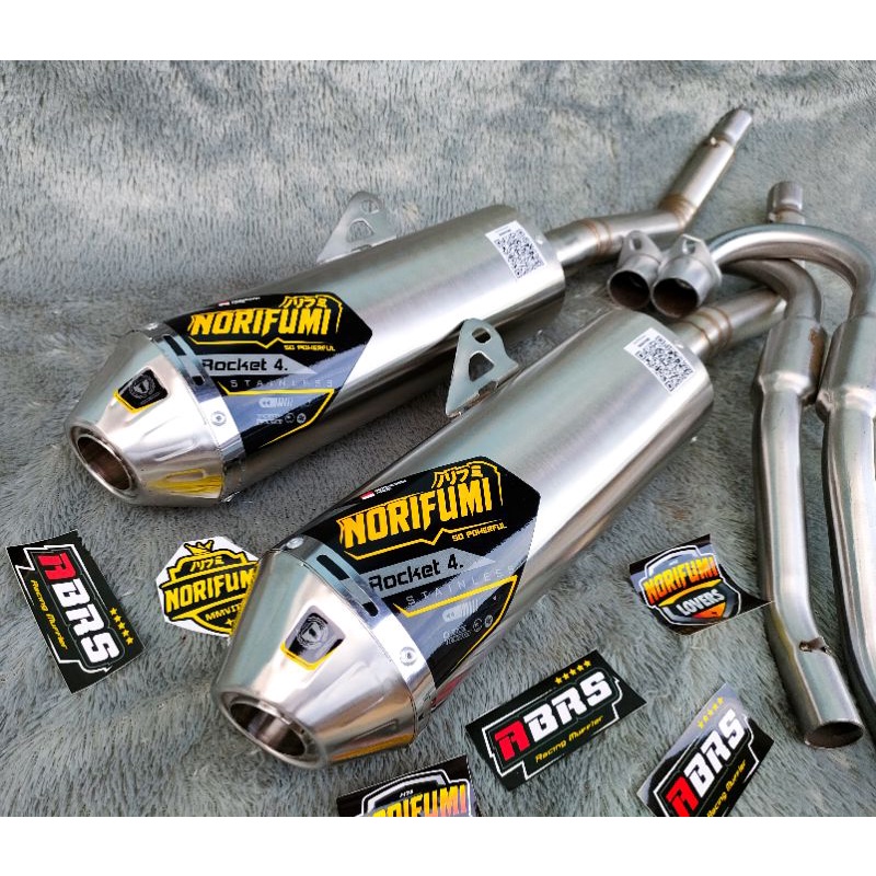 Jual KNALPOT NORIFUMI ROCKET 4 STAINLESS PNP KLX 150 CRF 150L D TRACKER