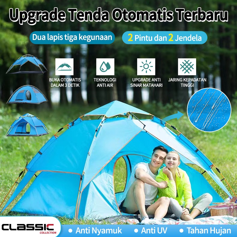 Jual Tenda Camping Double Layer Terbaru Muat 3 4 Orang Tenda Lipat