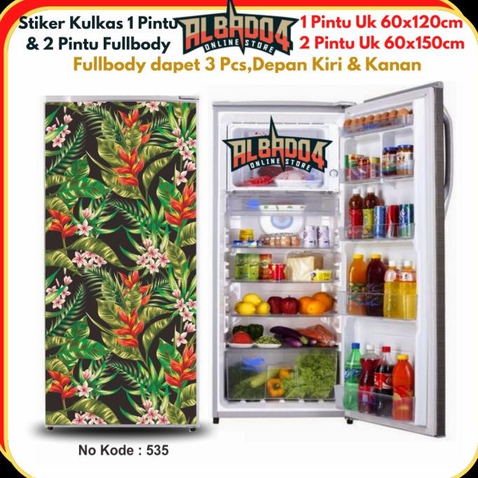 Jual STIKER KULKAS 1 PINTU FULL BODY MONSTERA 2 PINTU Full Body