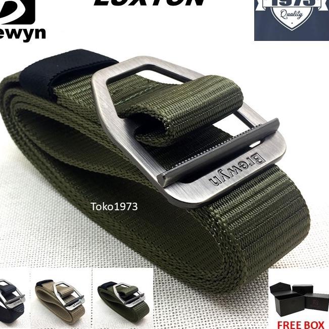 Jual Original BREWYN LUXTON Ikat Pinggang Pria Gesper Pria Canvas Belt