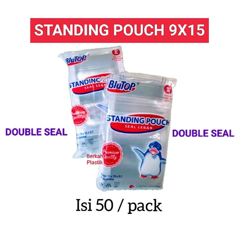 Jual Standing Pouch X Double Seal Lebar Klip Stp Blutop Shopee