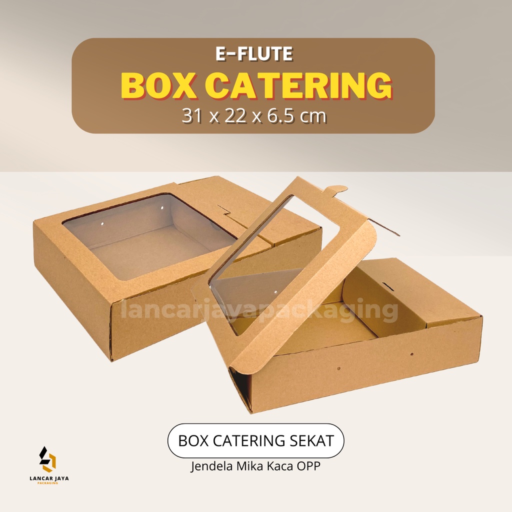 Jual Box Catering Mika Sekat Kotak Nasi Jendela Transparan X X Cm