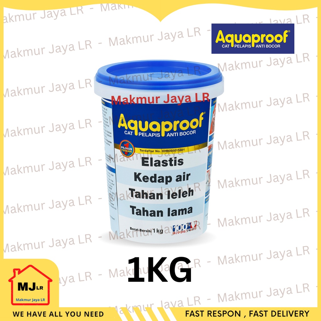 Jual AQUAPROOF 1kg Bening Clear Putih Abu Abu Grey Cat