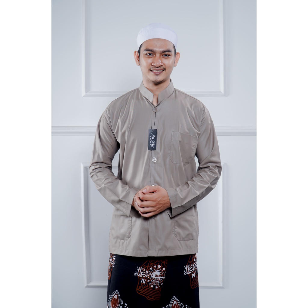 Jual Baju Koko Pria Haibah Model Ammu Koko Dewasa Merk An Nur Polos