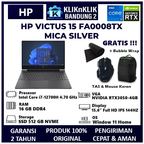 Jual Laptop Gaming Hp Victus Intel I Gen Nvidia Rtx Gb Ram