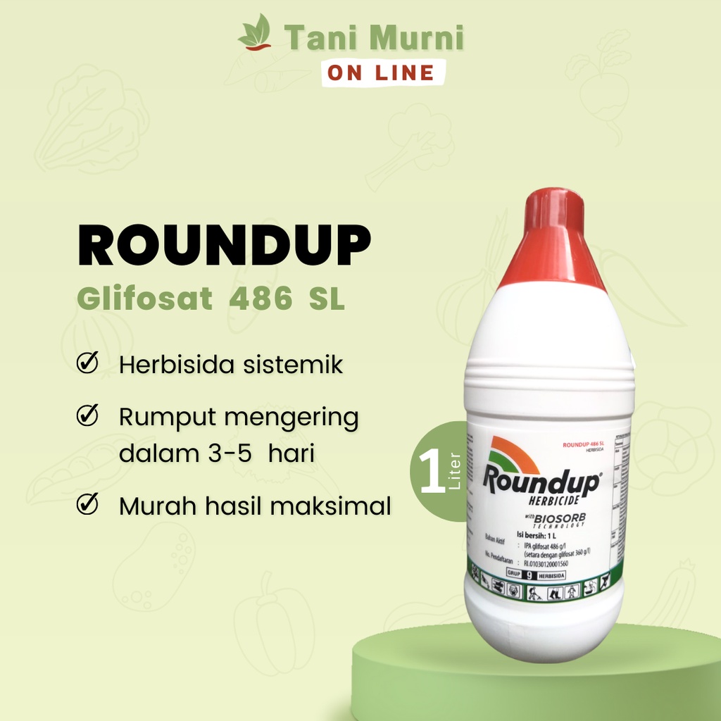 Jual Roundup 486 SL 1L Herbisida Pembasmi Rumput Liar Gulma Shopee