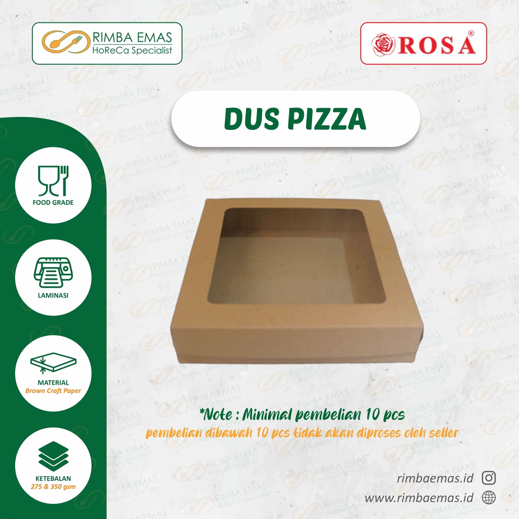 Jual DUS PIZZA DUS KRAFT DUS BROWN KRAFT JENDELA DUS SNACK DUS