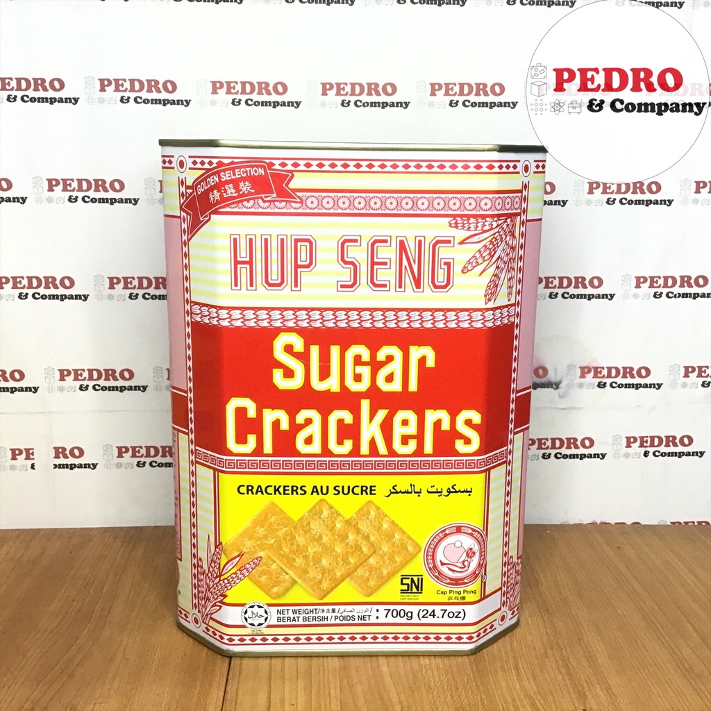 Jual Hup Seng Sugar Crackers 700 Gram Kaleng Merah Biskuit Jadul