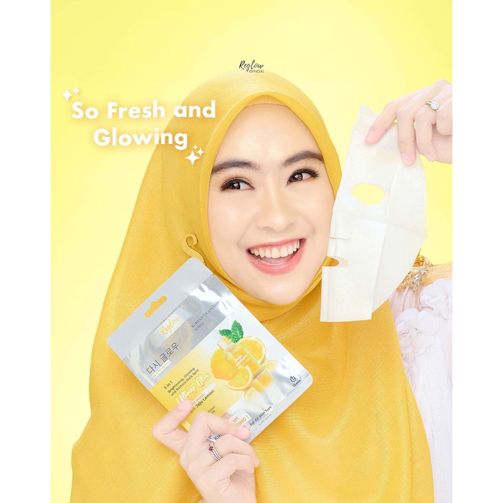 Jual SheetMask Reglow Indonesia Original Masker Wajah 3in1 Ultimate