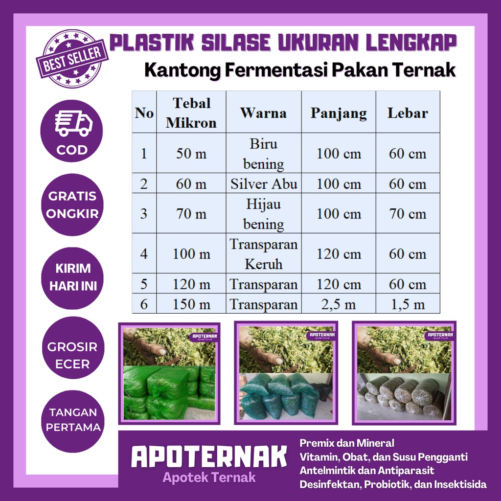 Jual Plastik Silase Uk X Cm Tebal Mikron