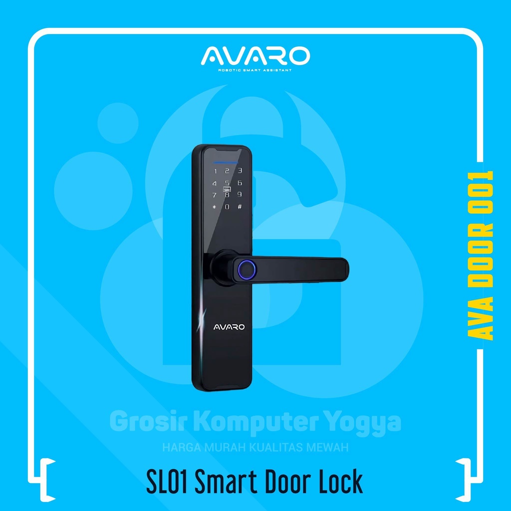 Jual Avaro Sl Fingerprint Id Card Pin Unlock Smart Door Lock Kunci