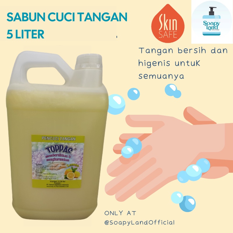 Jual Kemenkes Sabun Cuci Tangan Liter Premium Antiseptik Toppas