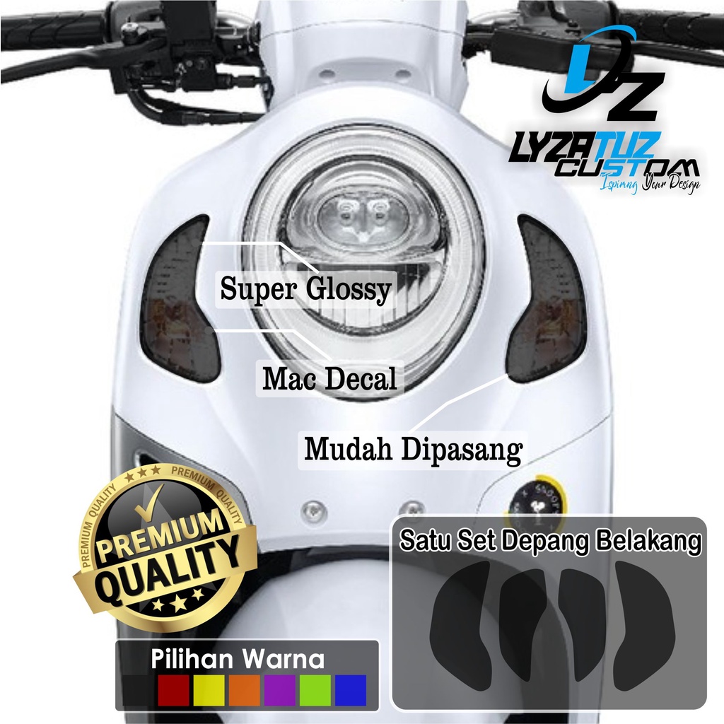 Jual Stiker Lampu Sein Scoopy Terbaru Kekinian Keren Hitam