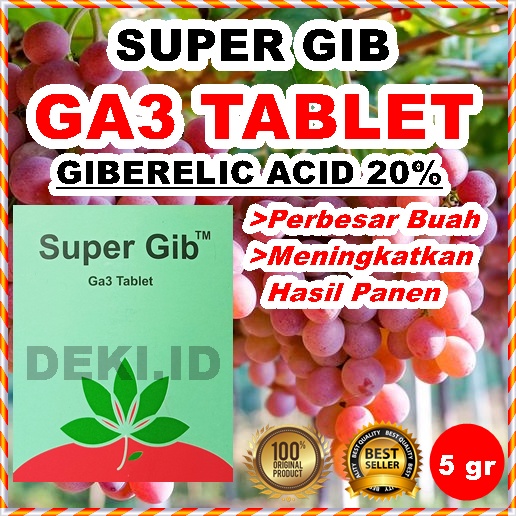 Jual GA3 Supergib Tablet Hormon ZPT Giberelin Acid Asam Giberelat Super