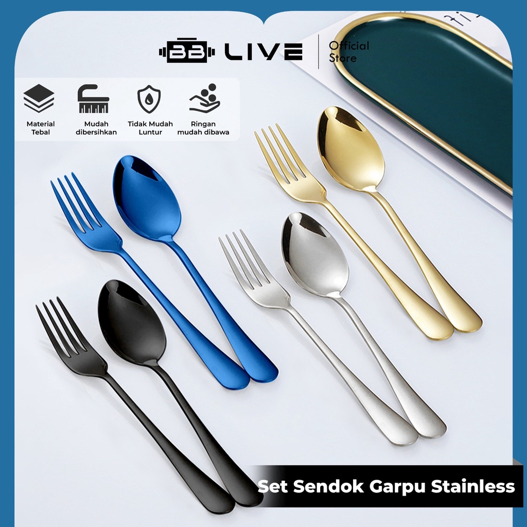 Jual Bb Live Sendok Garpu Korea Stainless Korean Spoon Fork Stainless