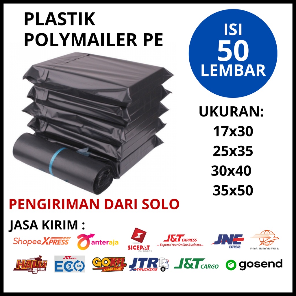 Jual Plastik Polymailer Isi 50pcs Ukuran 30x40 Cm Isi 50 Lembar