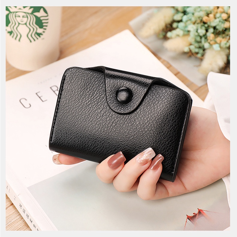 Jual Dompet Kartu Wanita Kulit Hitam Barbona Wa B Korea Remaja Card