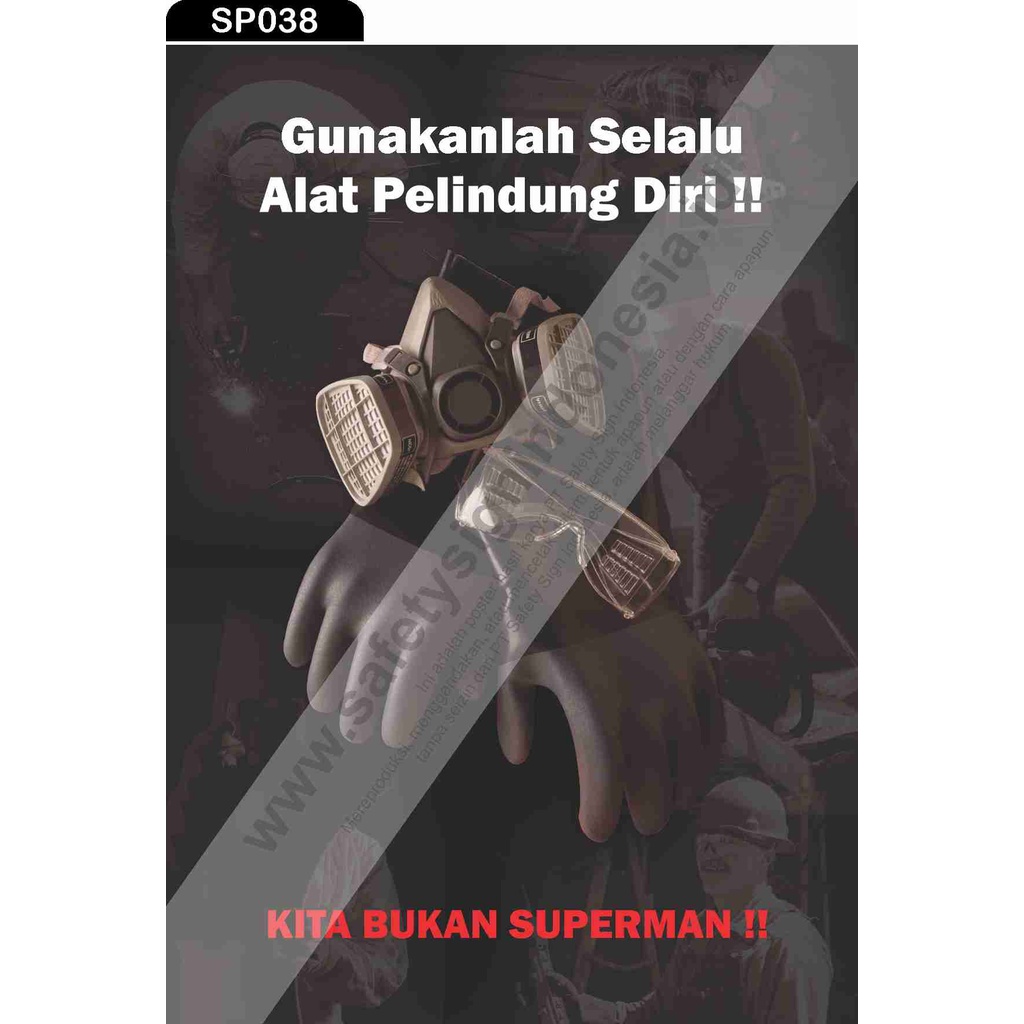 Jual SP038 Poster K3 Safety A2 Gunakan Selalu Alat Pelindung Diri