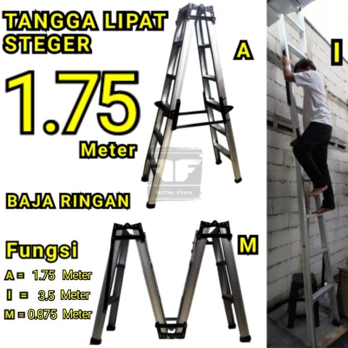 Jual Tangga Rumah Peralatan Rumah Steger Tangga Lipat Meter Bahan