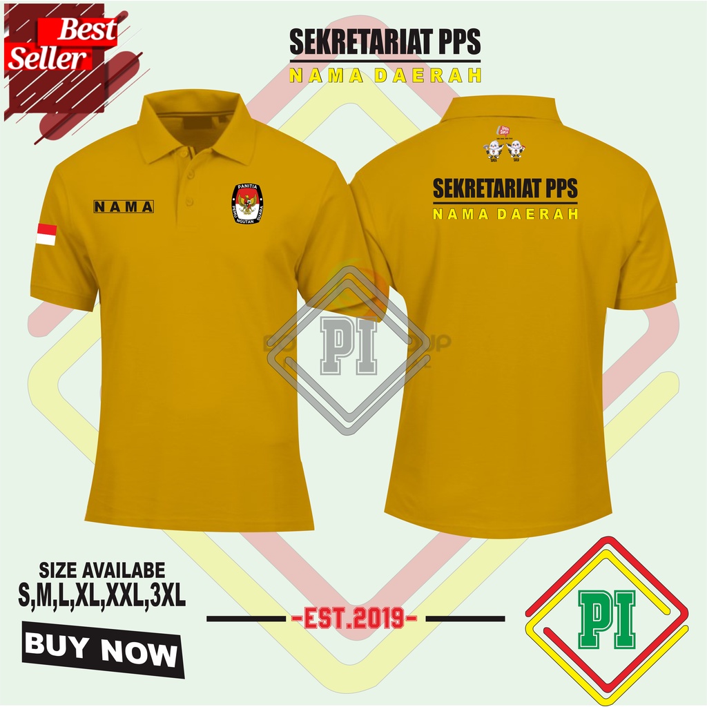 Jual Poloshirt Kaoe Kerah Polo Sekretariat Pps Free Nama Nama Derah