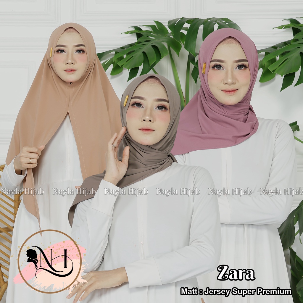 Jual Jilbab Segitiga Instant Jersey Premium Hijab Zara Segitiga Instan