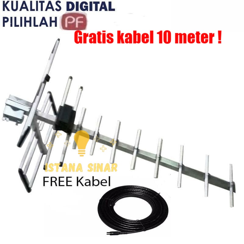 Jual Antena Tv Digital Outdoor Luar PF HD 18 High Gain Digital Antene