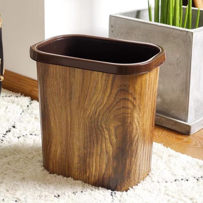 Jual Luxury Wood Trash Bin Tong Sampah Tempat Sampah Kayu Kamar