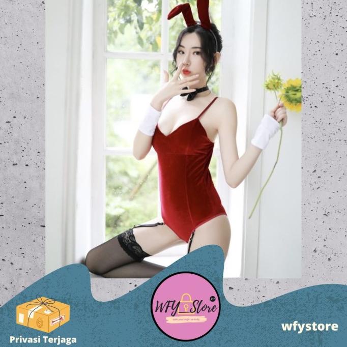 Jual Sexy Lingerie Cosplay Sexy Bunny Kelinci Set Baju Bando