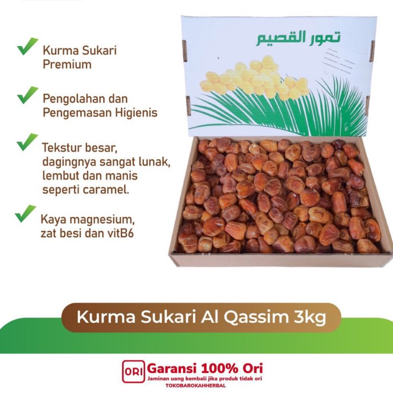 Jual Kurma Sukari Al Qassim Premium Kg Shopee Indonesia