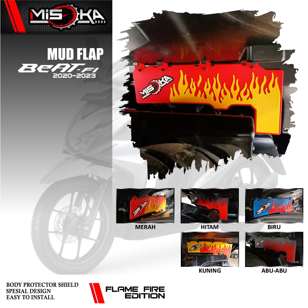 Jual Misoka Mud Flap Beat Deluxe Fi Scoopy Genio Penahan