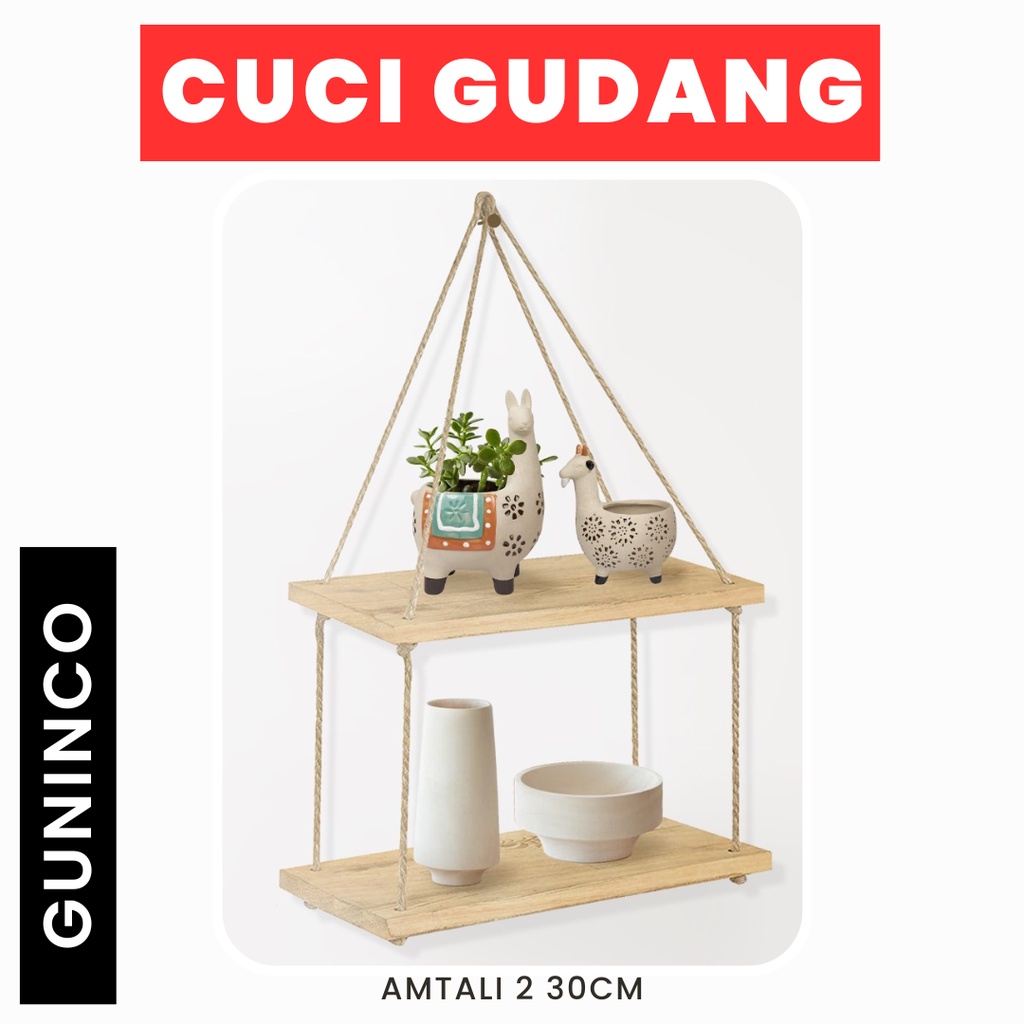 Jual Cuci Gudang Ambalan Tali Macrame Susun Rak Dinding Gantung