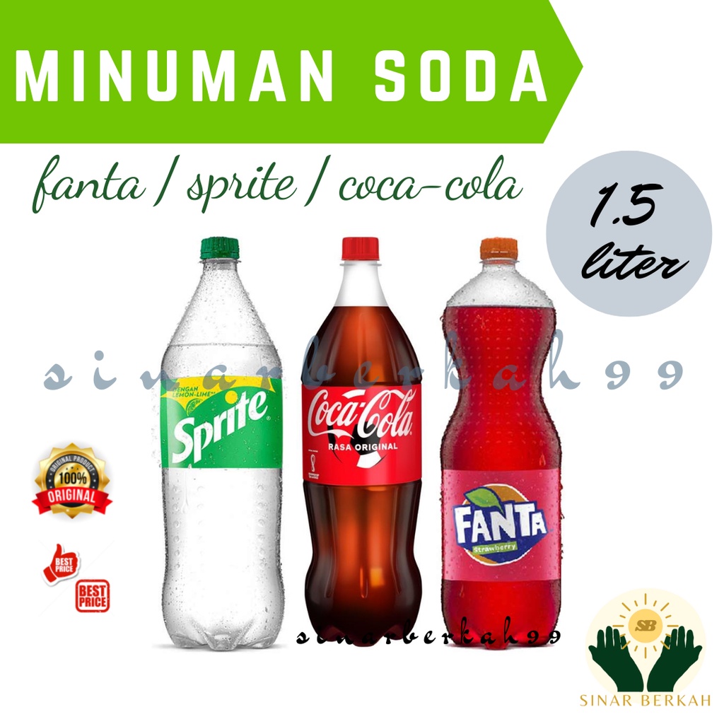 Jual Minuman Fanta Coca Cola Sprite 1 5 Liter Shopee Indonesia