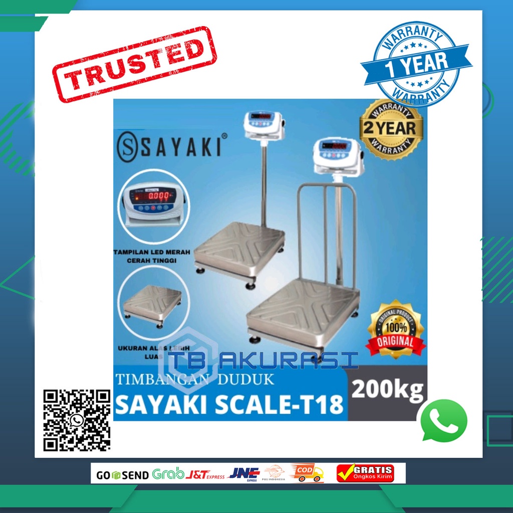 Jual Timbangan Barang Digital Sayaki T18 Duduk Lantai Serbaguna Beras