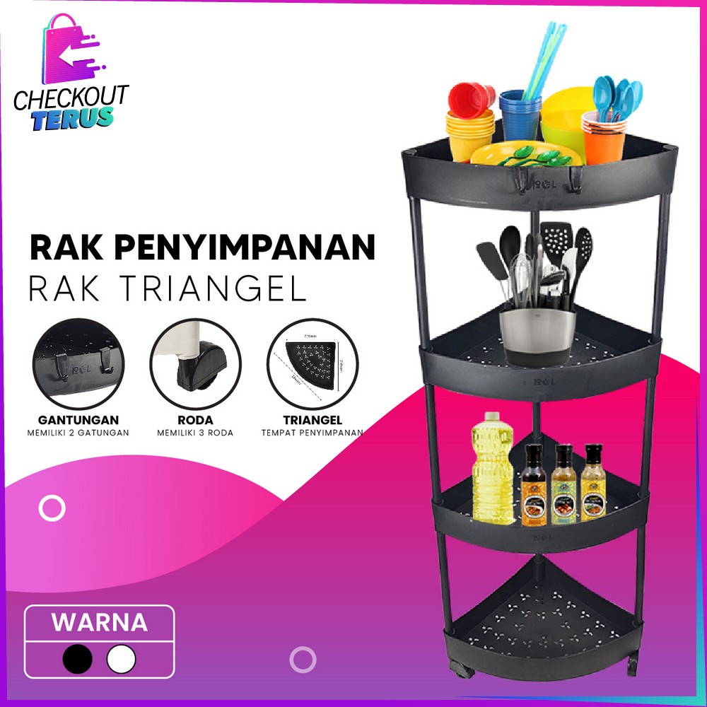 Jual CT C824 Rak Dapur Serbaguna Triangle 4 Tingkat Rak Kamar Mandi