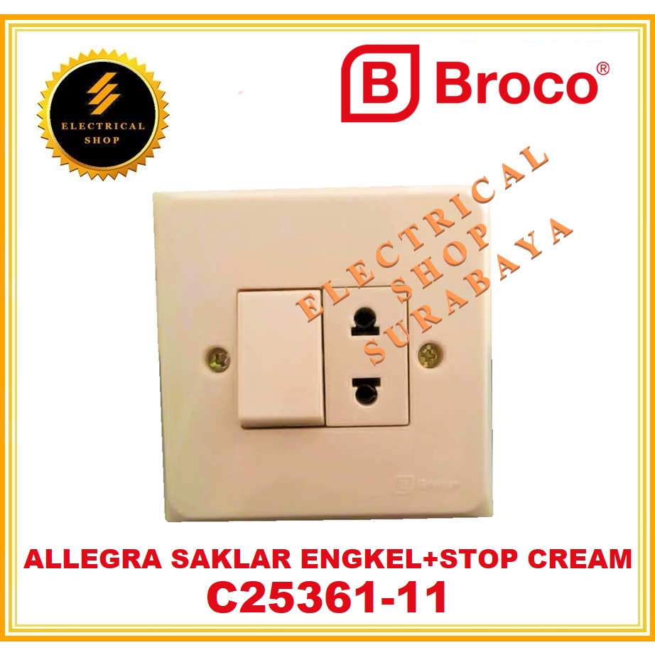 Jual BROCO SAKLAR ENGKEL SERI TRIPLE STOP KONTAK TANAM NEW GEE GALLEO