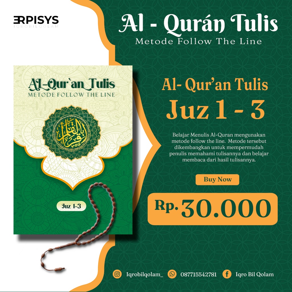 Jual Al Quran Tulis 3 Juz Metode Follow The Line Shopee Indonesia