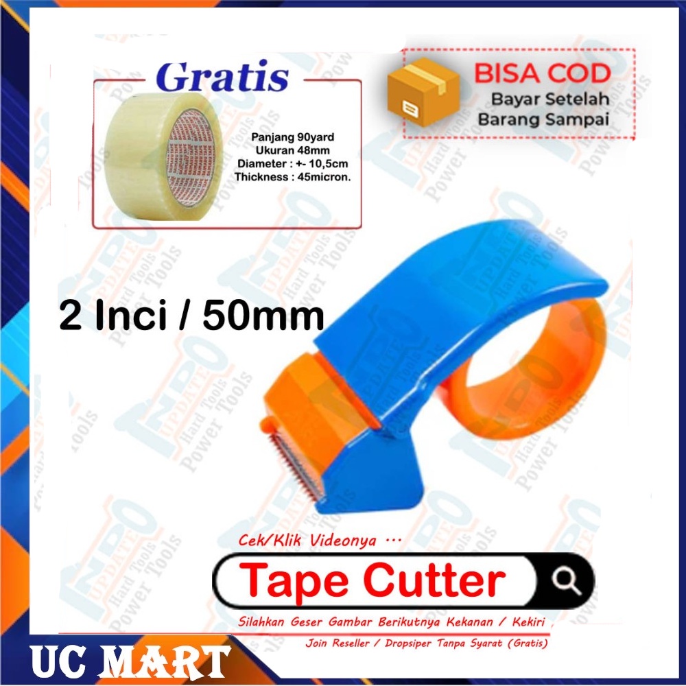 Jual Pemotong Isolasi Lakban Tape Cutter Dispenser Pita Perekat Plastik