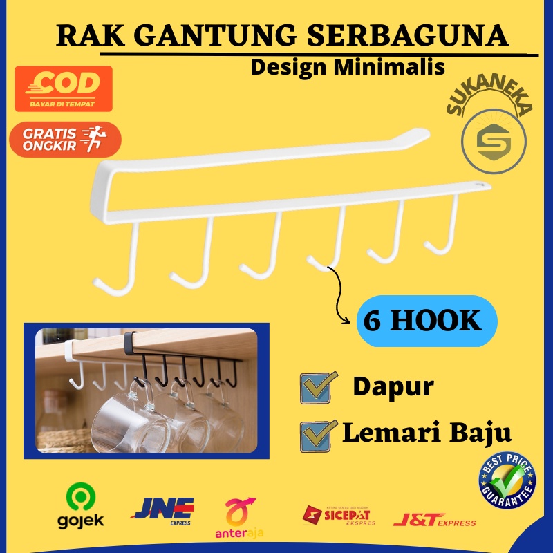 Jual Rak Gantung Serbaguna Gantungan Peralatan Dapur Dan Baju Hook