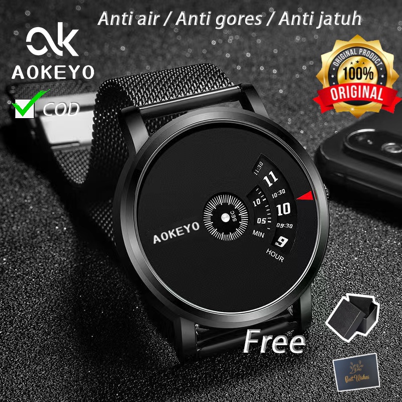 Jual Aokeyo S Jam Tangan Pria Anti Air Ori Luxury Bisnis Quartz