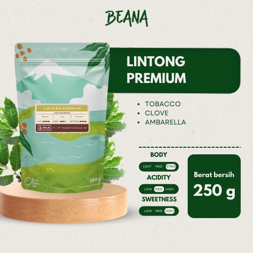 Jual Lintong Premium Arabica Coffee Roasted Beans Biji Kopi Bubuk