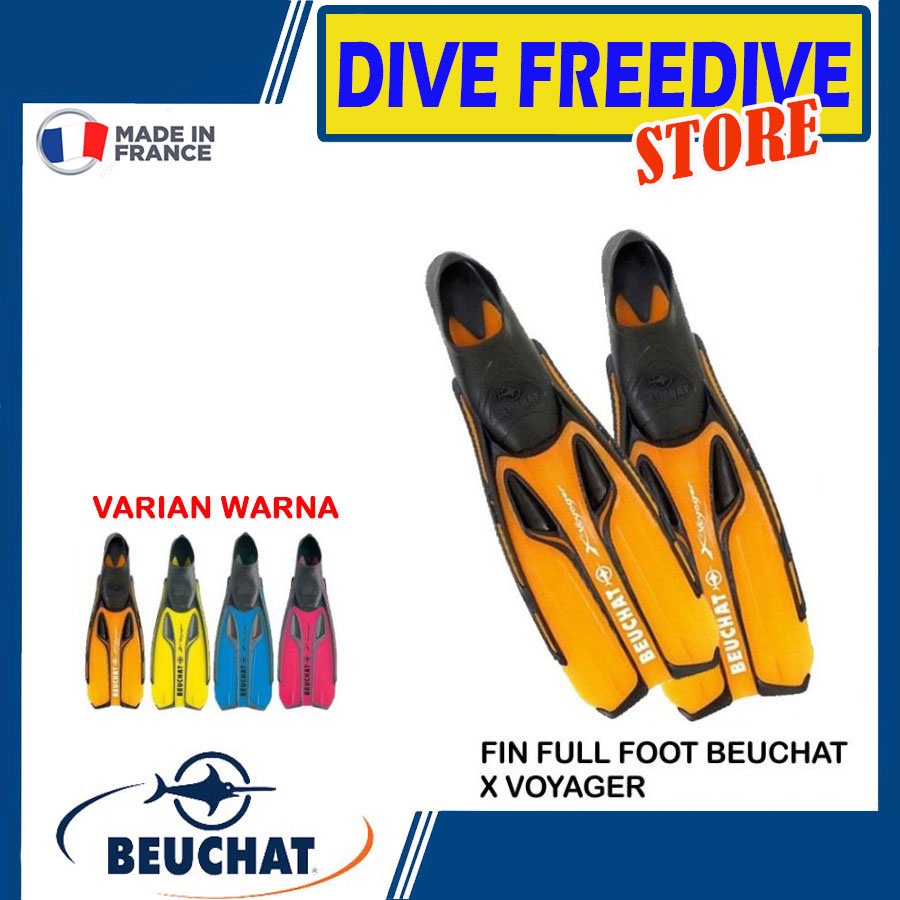 Jual Fin Full Foot Beuchat X Voyager Fins Snorkeling Renang Kaki Katak