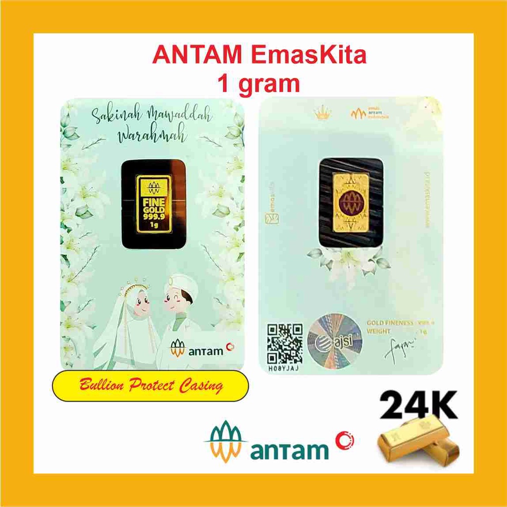 Jual LM Emas Logam Mulia 1 Gram EMAS KITA ANTAM X HARTADINATA Micro