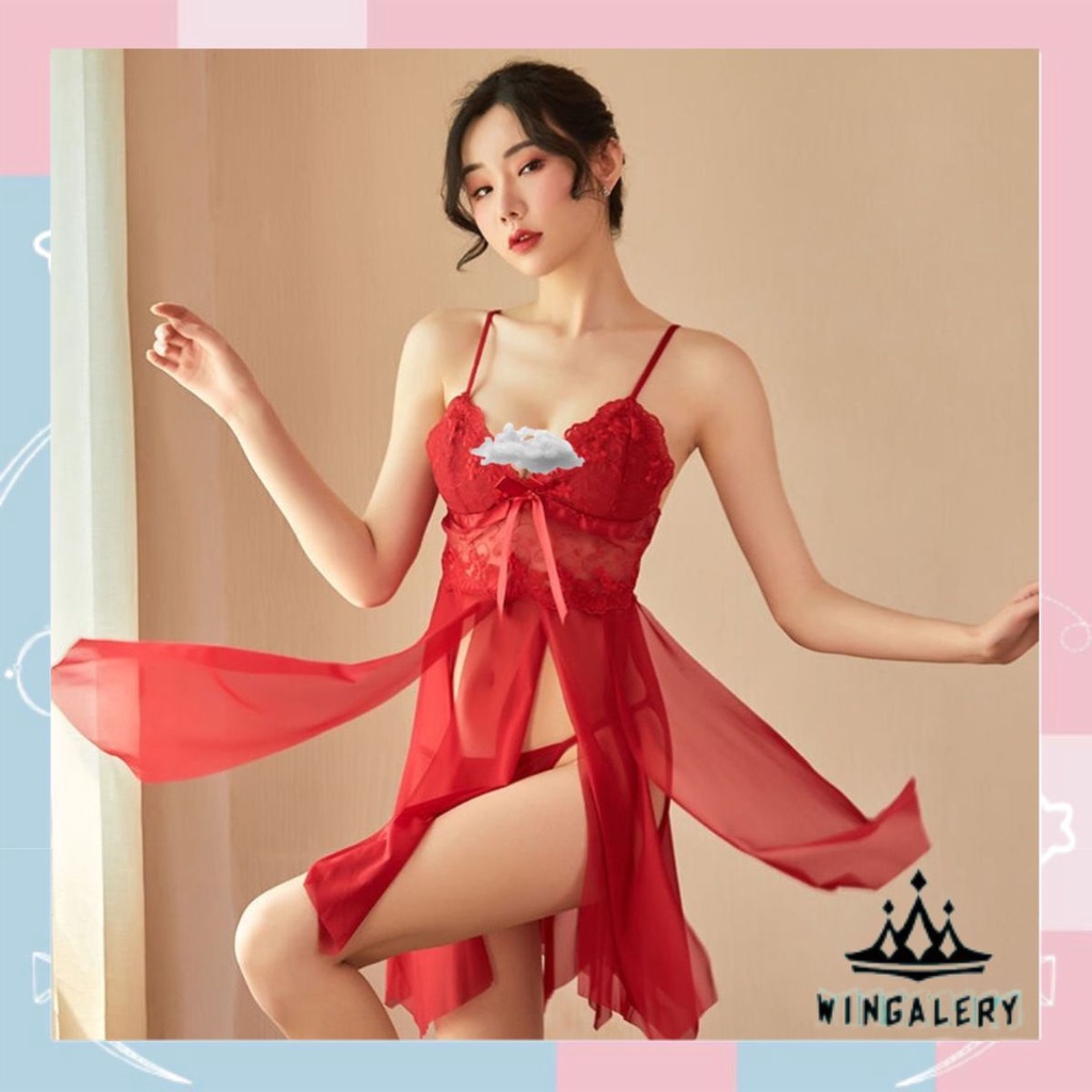 Jual WINGALERY Set Lingerie G String Lace Fashion Model Charm Tanpa