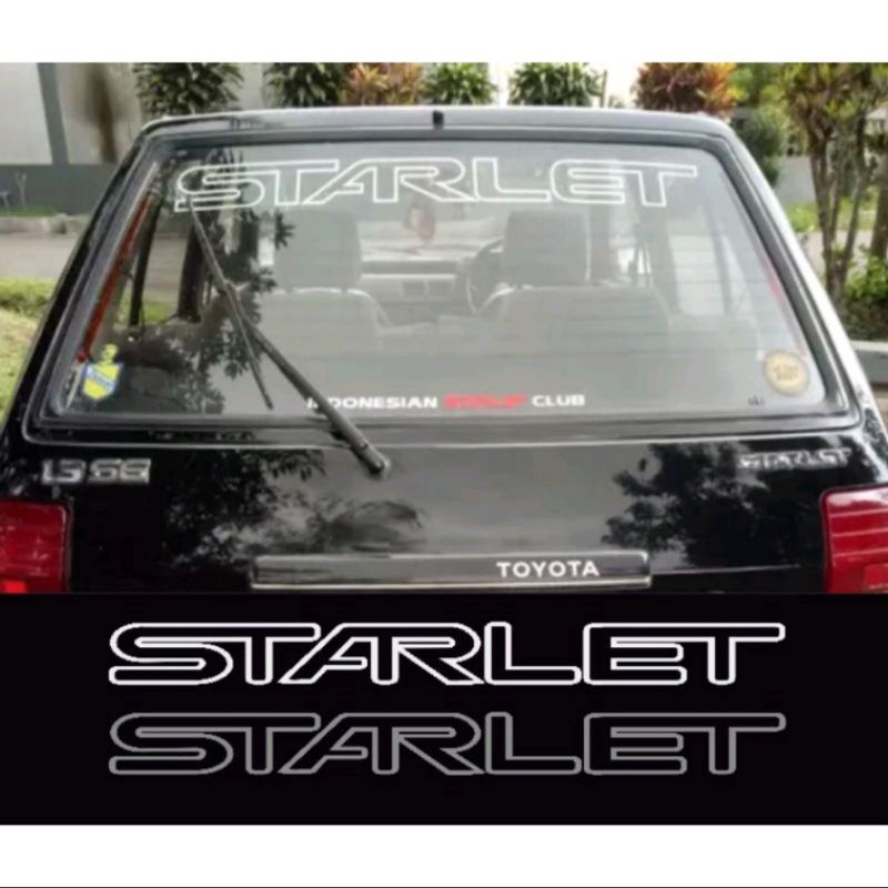 Jual Sticker Cutting Starlet Buat Kaca Belakang Dan Depan Shopee