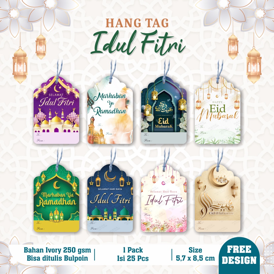 Jual Pcs Hang Tag Lebaran Premium Hangtag Idul Fitri Hang Tag