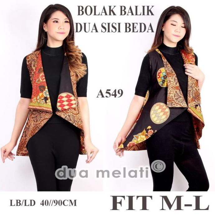 Jual Bolero Batik Bolak Balik Outer Batik Wanita Outer Muslim Shopee