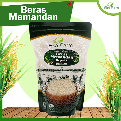 Jual Beras Memandan Pandan Wangi Organik Eka Farm Kemasan Kg